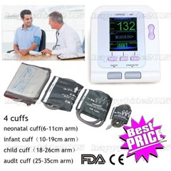 FDA Digital Blood Pressure Monitor with Adult BP cuff machine+,4cuffs,USA SHIP