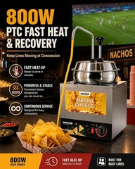 Warmer Cheese 7.4Qt Pump 5 Level Temperature Stainless Steel WantJoin Nacho