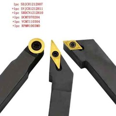 3pcs 12 mm External Indexable Lathe Turning Tool Holder + 3PCS Inserts Set