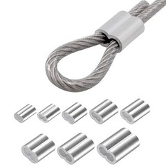 200Pcs Aluminum Crimping Loop Sleeves 1/16″ Cable Ferrules for Wire Rope & Cable