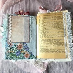 Handmade Shabby Chic Layered Junk Journal – Romantic Floral Scrapbook Diary Book