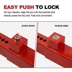 Steel Cargo Door Lock Shipping Container Lock w/ 2 Keys Heavy Duty Security Red