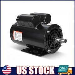 2/3/5 HP SPL Air Compressor Motor 230V 17.6A 56 Frame 3450RPM CW/CCW Rotation