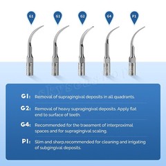 USA Dental Ultrasonic Piezo Scaler Handpiece 5 Tips Fit EMS Cavitron Woodpecker
