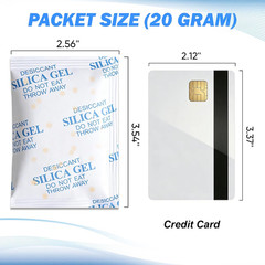 20G (16 Pack) Color Changing Silica Gel Packets, Food Safe & Non-Toxic Desiccant