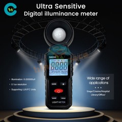 Digital illuminance Light Meter Lux meter Photometer 200000Lux Luxmeter Tool