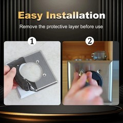 2 Gang Single Hole Outlet Cover Wall Plate&4 Screws for HBL9450A 14~50R Hubbell
