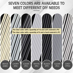 78 Pieces Plastic Welding Rods, 1/8 Inch Diameter (3mm) Round Sticks, PU PP ABS