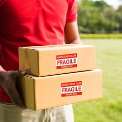 500PCS 1Roll Fragile Stickers 2×3 Fragile Label Sticker Handle With Care Mailing