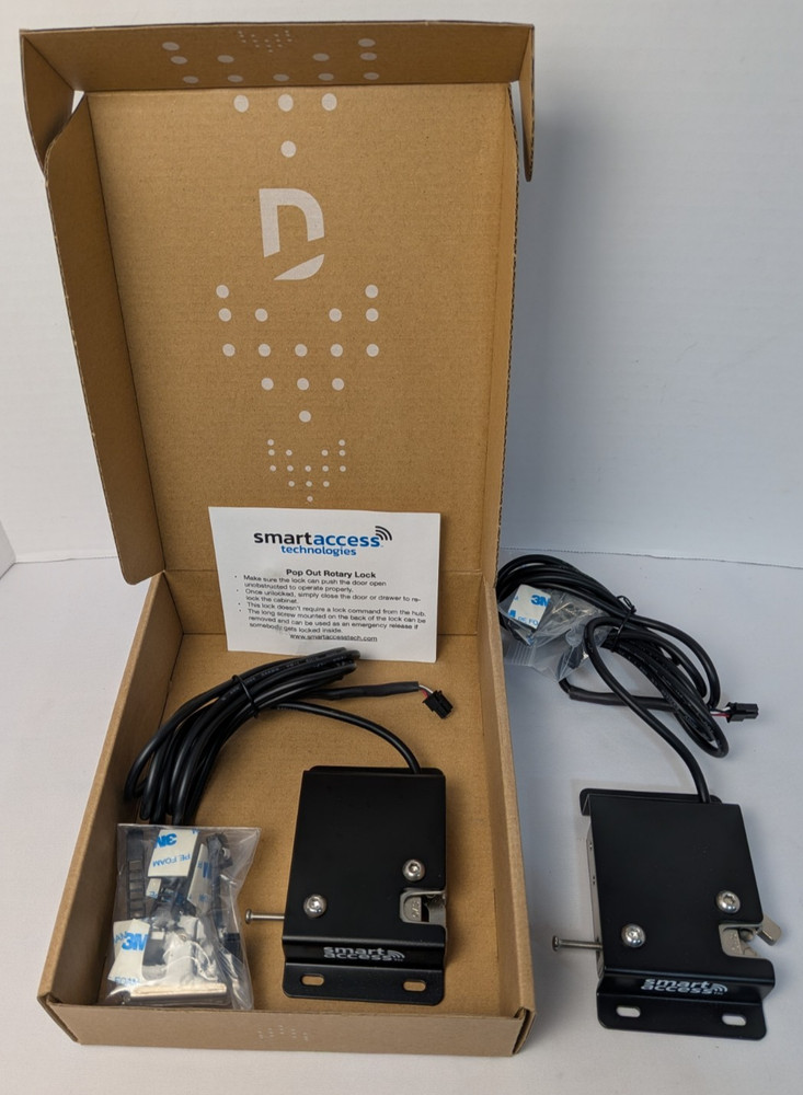 Black Smart Access Technologies Electric Rotary Door Lock Pair of 2 New Open Box