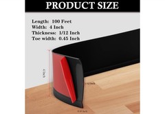 4”x100ft Self Adhesive Vinyl Wall Base Molding Flexible Baseboard Trim Roll NIB