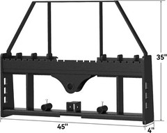 45″ Pallet Fork Frame 2500LBS W/ 42″ Fork Blades for Loaders Tractors Skid Steer