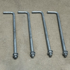 Sandbaggy 3/4″ x 18″ Threaded Concrete Anchor L-Bolts – Hot Dipped Galvanized