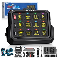 MICTUNING Wireless Switch Panel, Instant Toggle Circuit Control for Aux Lights
