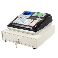 Square POS Terminal Cash Register Complete W/ Printer, And Cash Drawer, 48 Keys