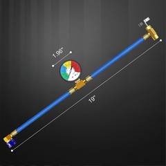 Self-Sealing R134A Refrigerant Recharge Kit, AC Recharge Hose Kit with Gauge NEW