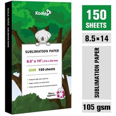 Koala Sublimation Paper 8.5×14 150 Sheets for Inkjet Heat Transfer Cotton Poly