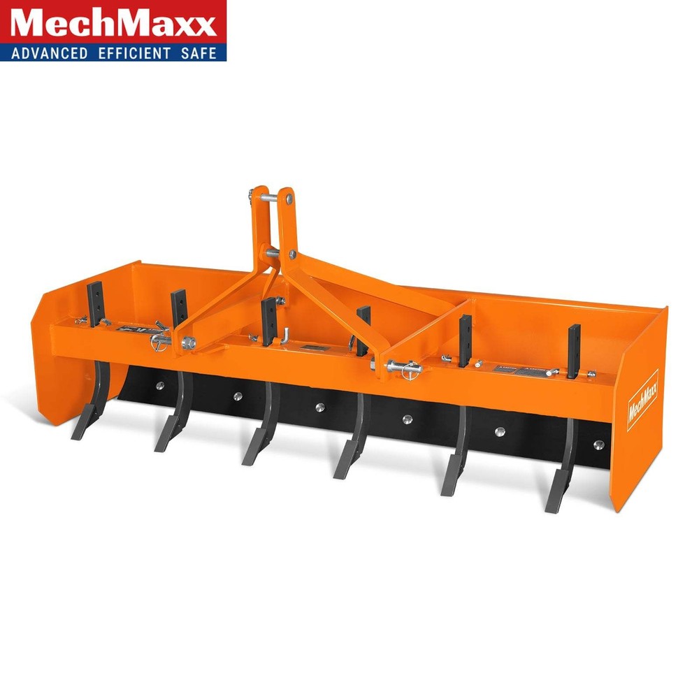 MechMaxx 72″ Tractor Box Blade Scraper Attachment 3 Point Hitch 20HP-50HP, BB72
