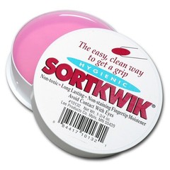 Sortkwik Fingertip Moisteners, 1 3/4 oz, Pink, Sold as 6 Pack
