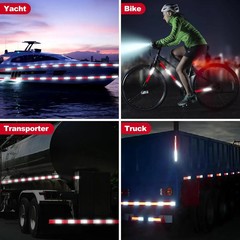 Conspicuity Tape DOT-C2 Approved Reflective Trailer Red White 2”x100’ -2Roll US