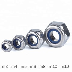 Nylon Insert Hex Lock Nut Steel Zinc Nylock M3 – M4 – M5 -M6 – M8 – M10 – M12