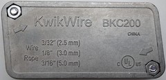 Box (50) Eaton B-Line BKC200 KwikWire 3/32″, 1/8 “, & 3/16” Wire Rope Clamps