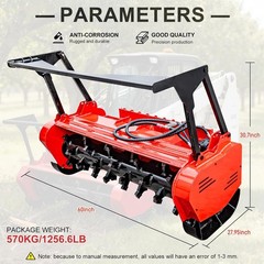 60″ Forestry Mulcher Cutter for Bobcat Skid Steer Tree Removal Land Clearing