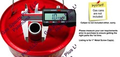 1″ EAGLE DELPHOS METAL GAS CAN SCREW CAP Fuel Gallon Pint Lid FOIL LINER 1 inch