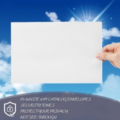 Fuutreo 500 Counts White Envelopes 6 x 9 Inch Self Adhesive Catalog Security