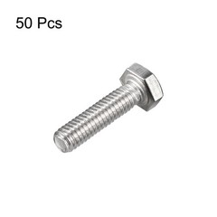 M4x16mm Hex Bolts 304 Stainless Steel Hexagon Screw Bolt 50pcs