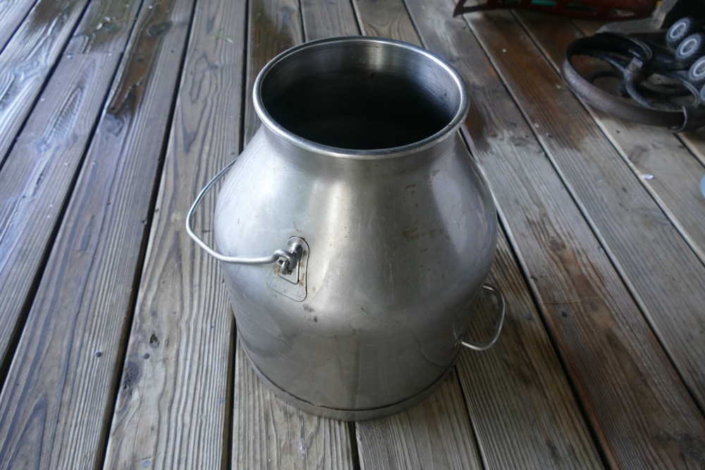 Vintage Delaval milk pail stainless steel 5 gal