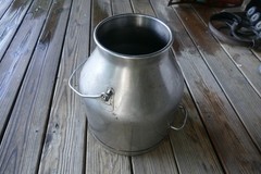 Vintage Delaval milk pail stainless steel 5 gal