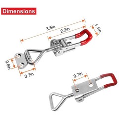 6 Pack Adjustable Toggle Latch Clamp Quick Release Pull Latch for Tool Box