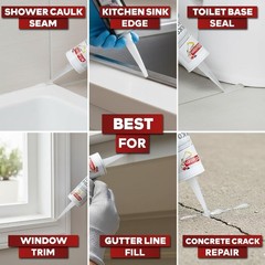 100% Waterproof Sealant – Clear Silicone Caulking 10-Pack