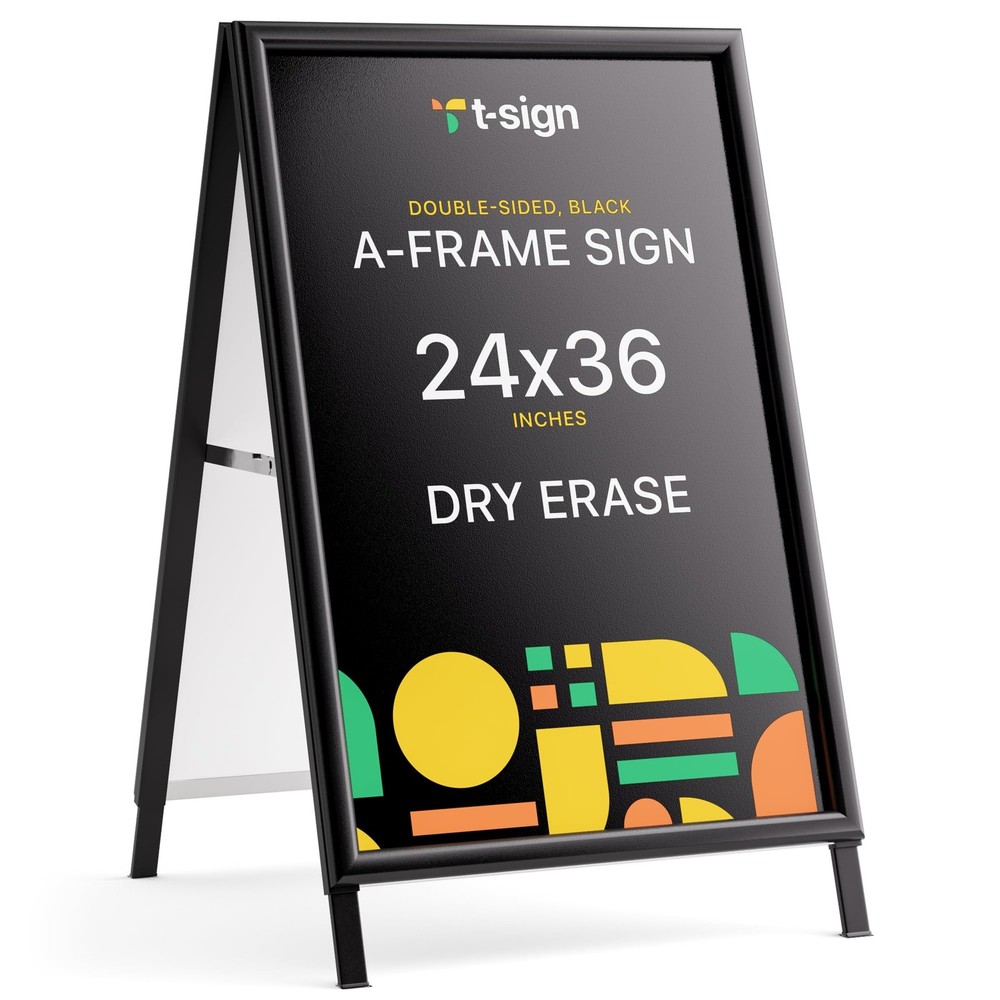 TSIGN Sidewalk Sign for Indoor & Outdoor Sign Open Aluminum A Frame Sign Pos…