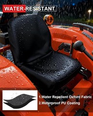 UV-Resistant Black Seat Cover for Kubota L3902 | L3302 | Easy Installation
