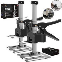 XClifes Labor Saving Arm Jack Handle 2 Pack, Construction Jack, Wall Black