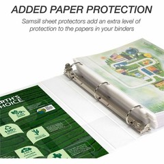 Samsill Plant-Based 1.5 Inch Durable D-Ring, View Binder, 1.5-Inch, White