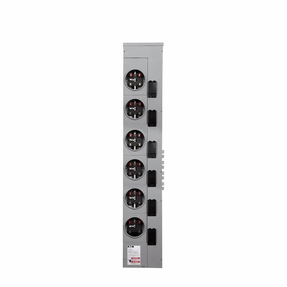 Eaton 3MM612R12RL 125A 6-Socket No Bypass Ringless 120/208V NEMA 3R Meter Stack