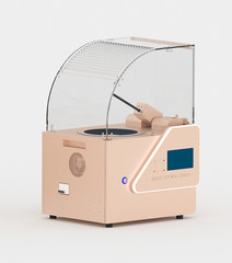 NEW Magic Cotton Candy Semi Automatic Portable Robotic Machine Pink 30x21x18
