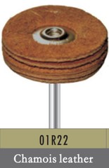 10 PCS Bomaoer Dental lab Polishing brush Wheel Shape 22mm Chamois leather