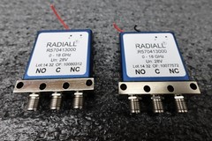 2X Radiall R570413000 DC-18 GHz 28V SMA RF Coaxial Switch
