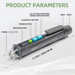 Voltage Tester,Non Contact Voltage Tester Pen2PCS Grey | For Live/Null Wire J…
