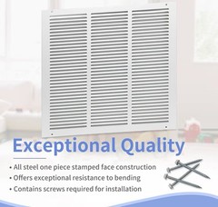 18×18’’HVAC Return Duct Opening Outer 19.75×19.75″Steel Return Ceiling Sidewall