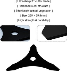 Brush Cutter Blade Set, 9 Inch 36 Teeth Carbide Tipped and 10 Inch 3 Teeth Carbo