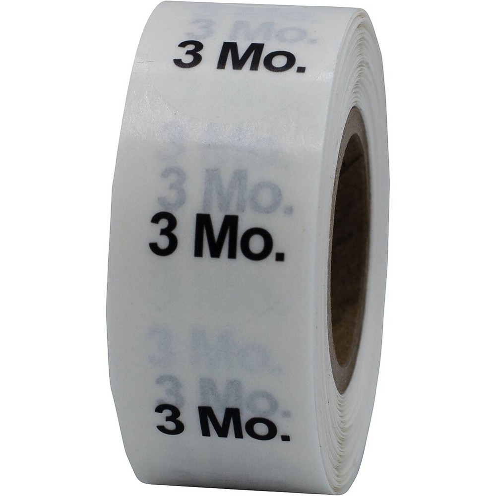 Clear 3 Months Round Baby Size Stickers for Shirts | 0.75″ Inch Round | 500 Pack
