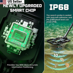 Metal Detector for Adults Waterproof – 2000mAh Chargeable Professional BLACK
