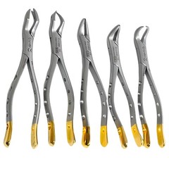 SET OF 5 GERMAN DENTAL TOOTH EXTRACTING EXTRACTION FORCEPS -DENTAL INSTRUMENT