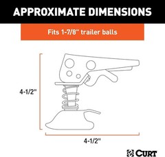 CURT 25094 Posi-Lock Coupler Replacement Latch for 1-7/8-Inch Trailer Hitch Ball