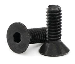 #6-32 Black Oxide Stainless Steel Flat Head Socket Cap Screws All Length & Qty